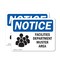 Signmission Facilities Department Muster Area Sign With Symbol, 5 in W x Rectangle, Vinyl Decal OS-2PACK-NS-D-35-L-12399 - alternate 1